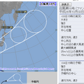 台風18号の予想経路図（気象庁ホームページより）