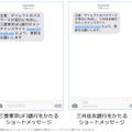 確認されたフィッシングSMS