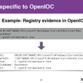 OpenIOCの問題点の一例。レジストリのValueとDataが、OpenIOCの表記ではそれぞれValueNameとValueとなり、非常に紛らわしい。