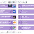 起動時に実行され、バッテリー消費量が最も多いアプリ上位 10 種