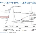 ガートナーのハイプサイクルでは期待が膨らんでいる段階