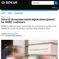 政府による Voice ID（音声認識による認証）導入のおしらせ（ https://www.gov.uk/ ）