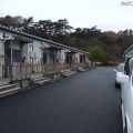 スロープ付きの仮設住宅