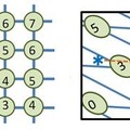 完全準同型暗号の概念図。数字の“1”を暗号化した印（赤い＊）と数字の“3”を暗号化した印（青い＊）を足すことで、新しい印（緑の＊）ができる