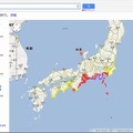「Google 災害情報サイト」画面