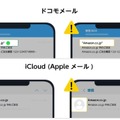 ドコモメール、Appleメールの例