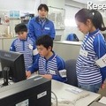 佐川急便での職業体験の様子