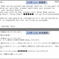 フィッシングメールの内容