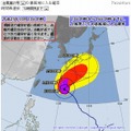 暴風域に入る確率（台風27号）