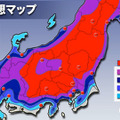 積雪予想マップ（最悪の場合）