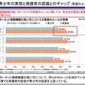 青少年の実態と保護者の認識とのギャップ