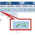 Eclipseツールバー上の「鉛筆」（学習）と「虫眼鏡」（点検）から利用可能