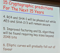 これから15年間の暗号とサイバーセキュリティに関わる15の未来予測、暗号方式に関する予測