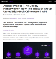 SentinelLabs によるバンキングマルウェア TrickBot に関連するプロジェクト「 Anchor 」の分析 ( labs.sentinelone.com/the-deadly-planeswalker-how-the-trickbot-group-united-high-tech-crimeware-apt/ )