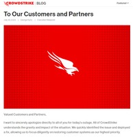 世界規模の障害発生 ～ CrowdStrike CEO ジョージ・カーツ 公式コメント