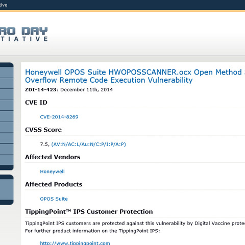 POSシステム向け「Honeywell OPOS Suite」にコード実行の脆弱性（JVN） 画像