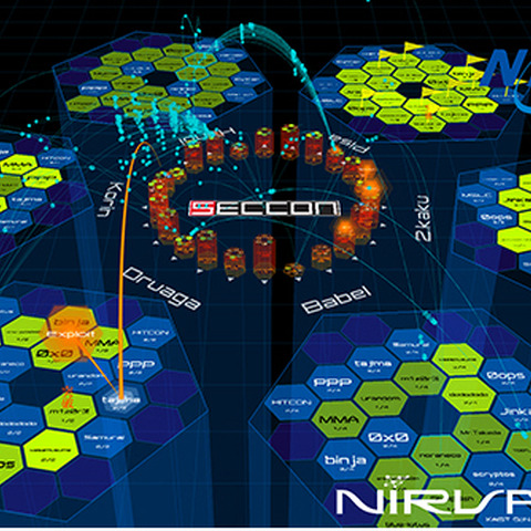 「SECCON CTF 2014決勝戦」の模様をリアルタイムで可視化（NICT） 画像