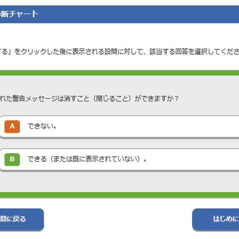 「ウイルスに感染した」という偽の表示を判断できるチャートを公開（IPA） 画像