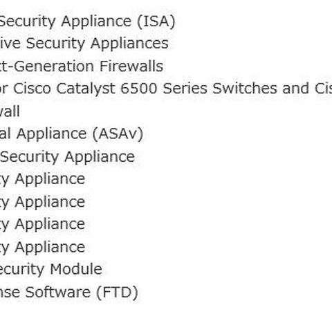 シスコ「ASA」にリモートコード実行とDoSの脆弱性、至急適用を呼びかけ（IPA） 画像