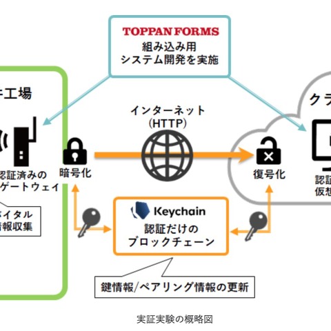 IoTデバイスのデータ通信の機器認証にブロックチェーンを活用（トッパン・フォームズ、Keychain） 画像