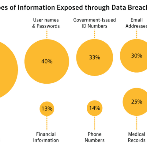 データ侵害で最もよく盗まれる項目は「個人の実名」--11月度レポート（シマンテック） 画像