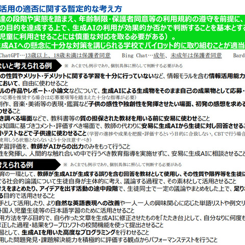 文科省、小中高向け生成 AI 利用ガイドライン作成 画像