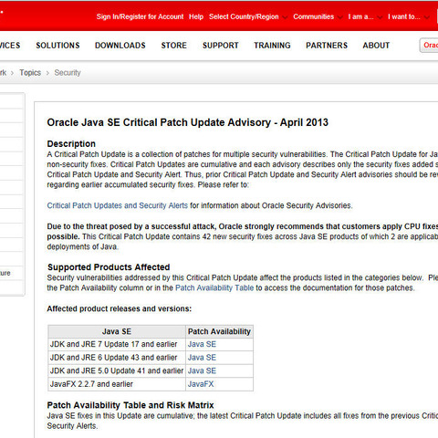 「Java SE JDK / JRE」に複数の脆弱性、Oracleがアップデート公開（JPCERT/CC） 画像