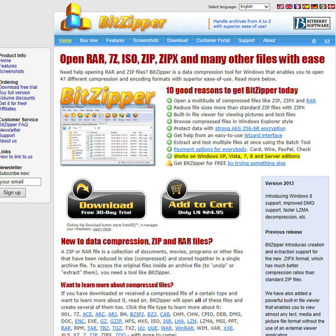 データ圧縮・解凍ソフト「BitZipper」に任意のコードを実行される脆弱性（JVN） 画像