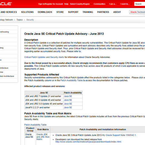 「Oracle Java SE」に複数の脆弱性、Oracleがアップデート公開（JPCERT/CC） 画像