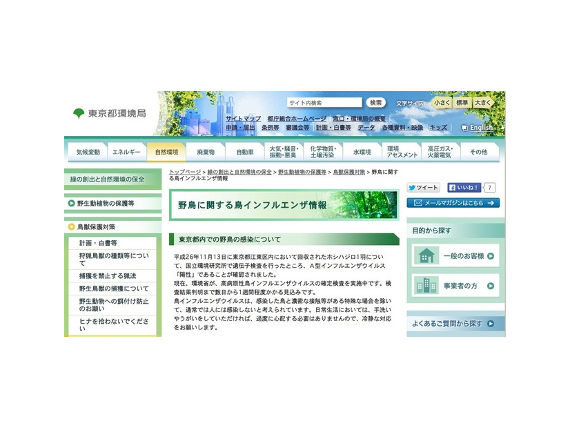 東京都環境局、Webサイト