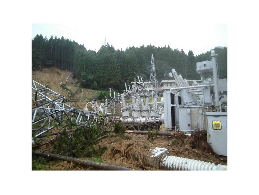 鬼怒川発電所構内設備の被害状況（東京電力資料より）
