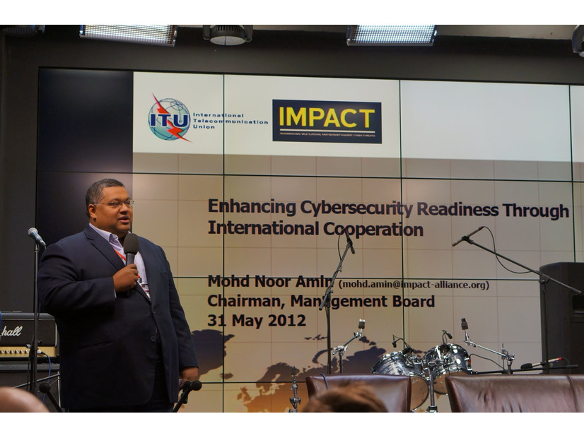 IMPACT (International Multilateral Partnership Against Cyber Threats) の Datuk Mohd Noor Amin 氏は サイバーセキュリティの国際的な共同作業の重要性について語った