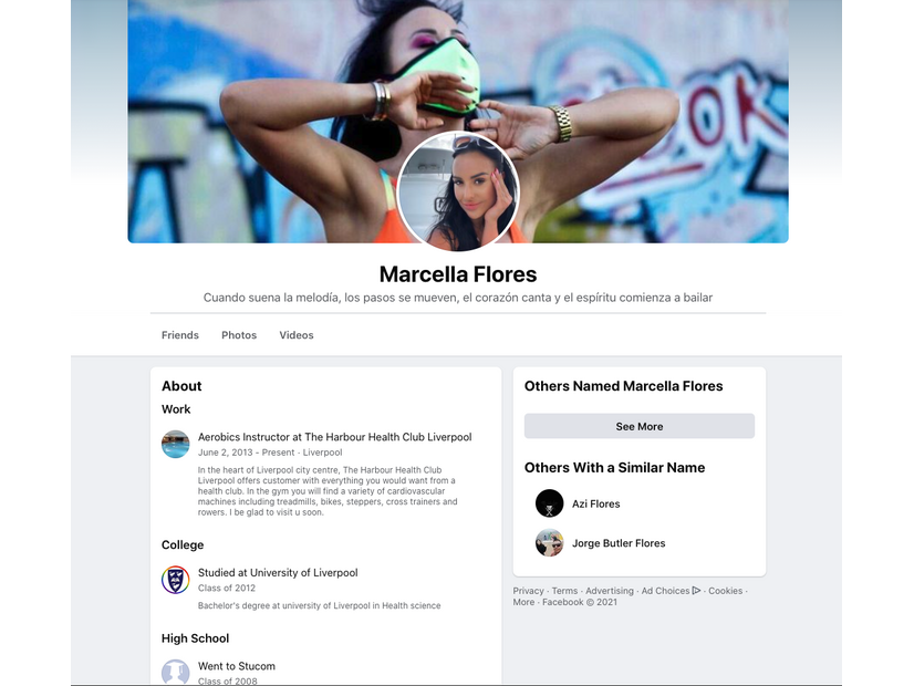 図4.マルセラ・フローレスの Facebookページ