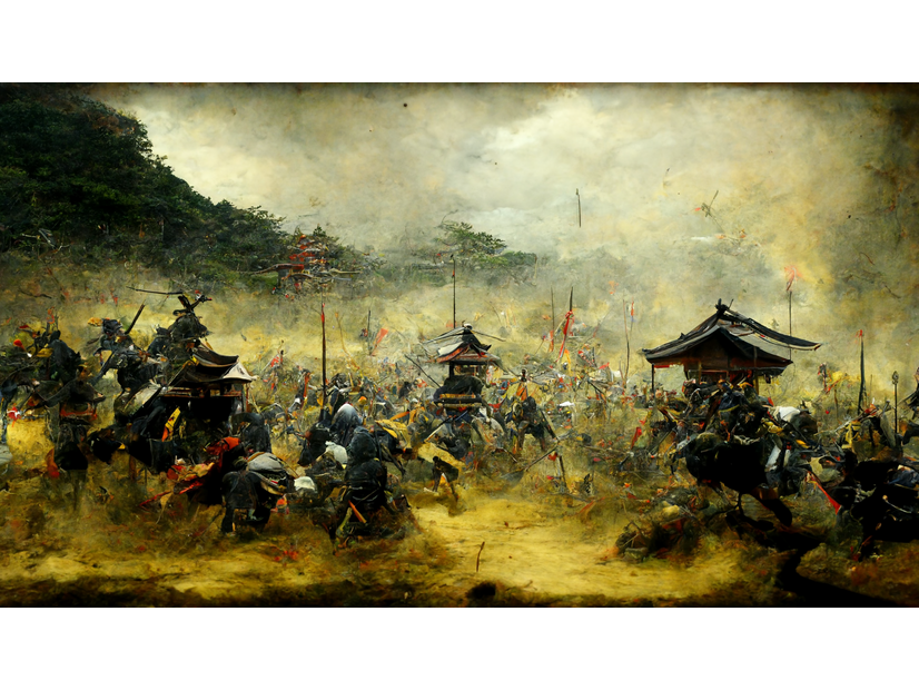 本講演のメインビジュアルとなる「The Battle of Sekigahara」