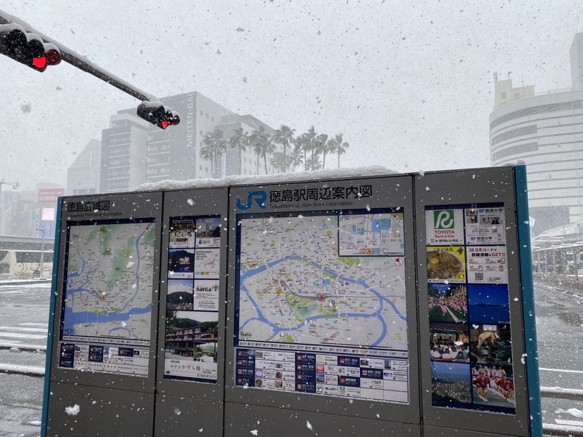 2022 年 12 月2 桁台の積雪が観測された徳島県