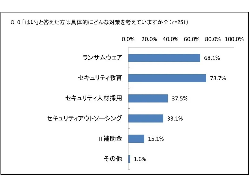 Q10「はい」と答えた方は具体的にどんな対策を考えていますか？（n-251）