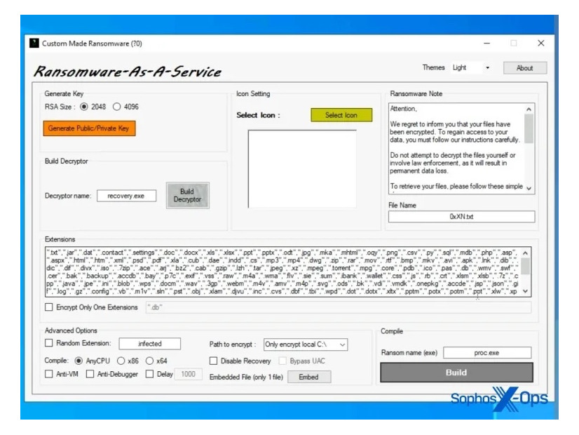リストのうち 1 件としてフォーラムに投稿された名称未設定の「ジャンクガン」ランサムウェアのスクリーンショット