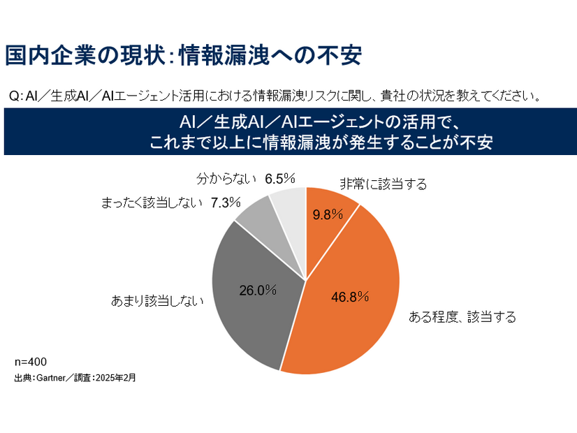 国内企業の現状：情報漏洩への不安