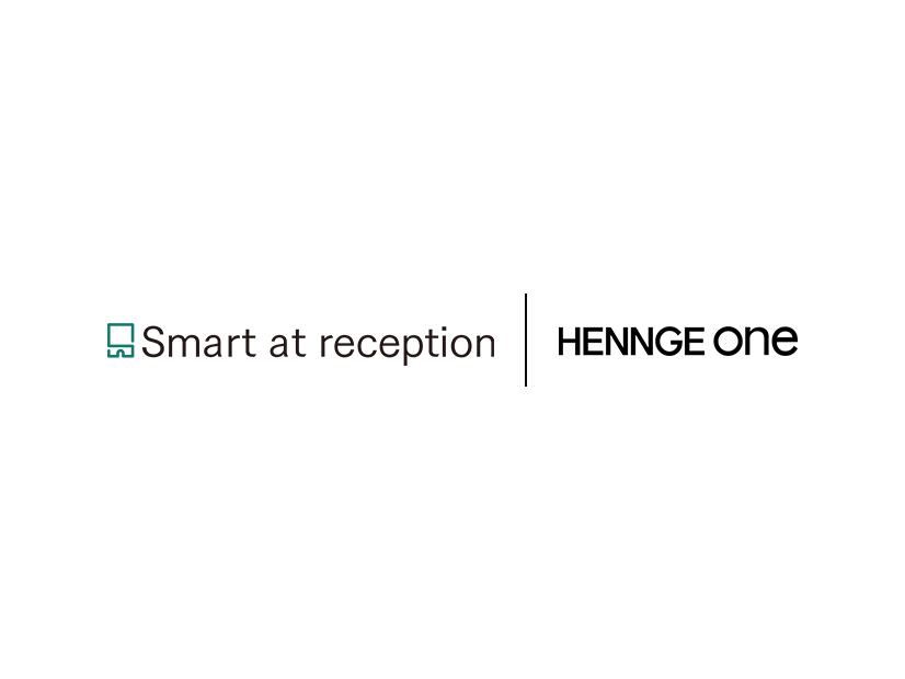 「HENNGE One」と「Smart at reception」のロゴ