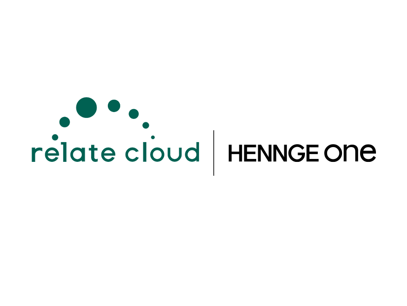 「HENNGE One」と「re1ate cloud」ロゴ