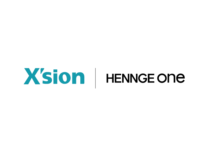 「HENNGE One」と「X’sion」のロゴ