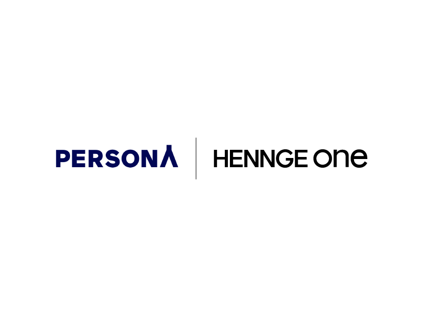 「HENNGE One」と「PERSONA」のロゴ
