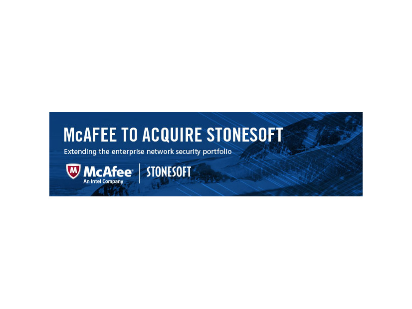 マカフィーは株式時価総額の約3億8,900万ドルでストーンソフトを買収する
