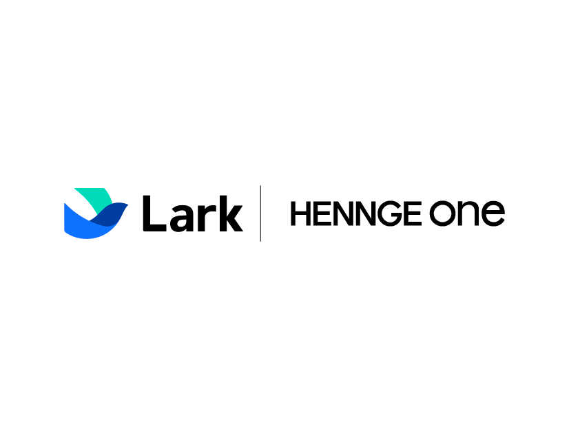 「HENNGE One」と「Lark」のロゴ