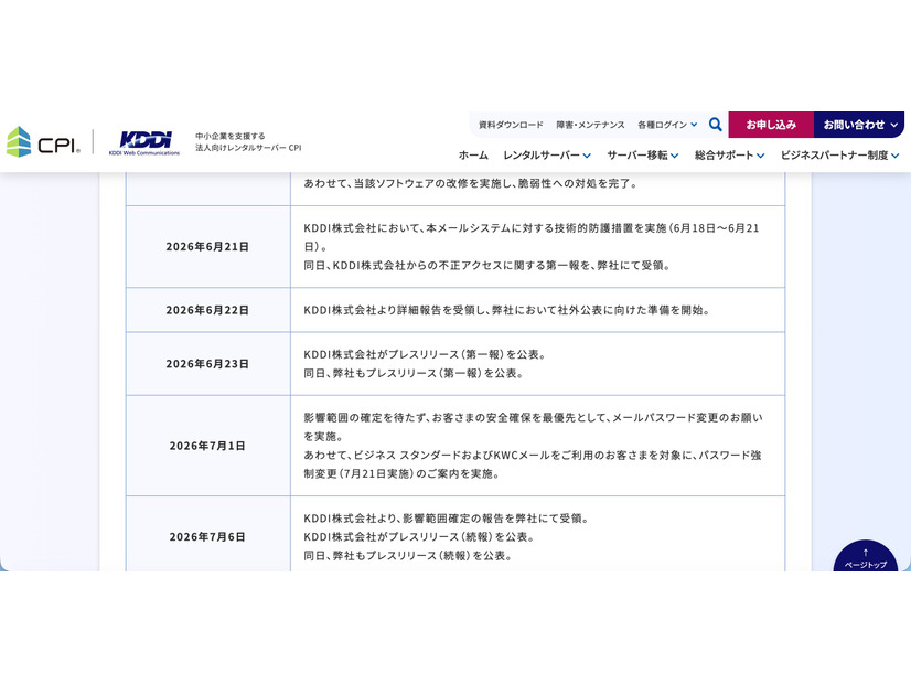 リリース（発生・対応経緯2）