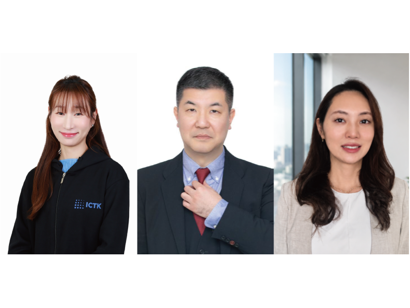 左からアイシティケー株式会社 マーケティング本部 責任研究員 Bona Kim氏、株式会社S2W 三好平太氏、株式会社クワッドマイナージャパン セールスディレクター 佐藤あふひ氏（KISIA：韓国情報保護産業協会）