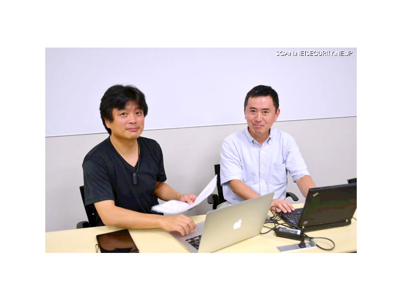 日本インターネットプロバイダー協会 秋山 卓司 氏（左）と、日本ネットワークインフォメーションセンター 山崎 信 氏（右）