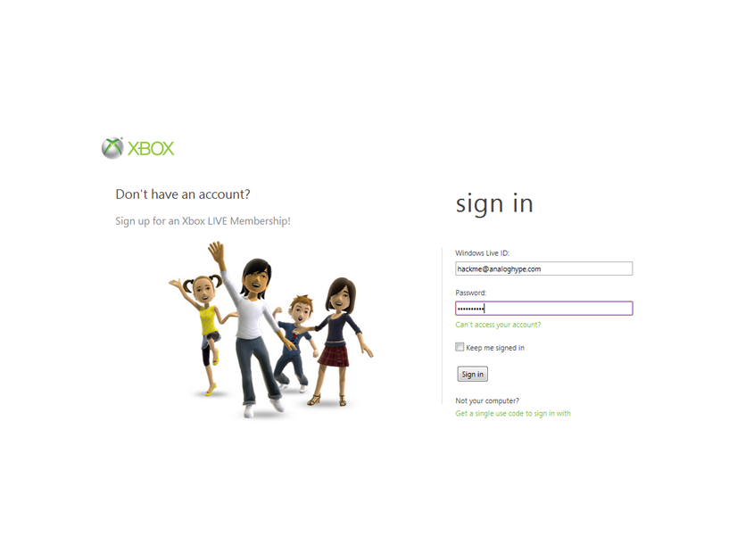 Xbox LIVEアカウントハック被害者が公式サイトの脆弱性を指摘 Xbox LIVEアカウントハック被害者が公式サイトの脆弱性を指摘