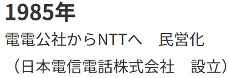 光回線おすすめ NTT　民営化