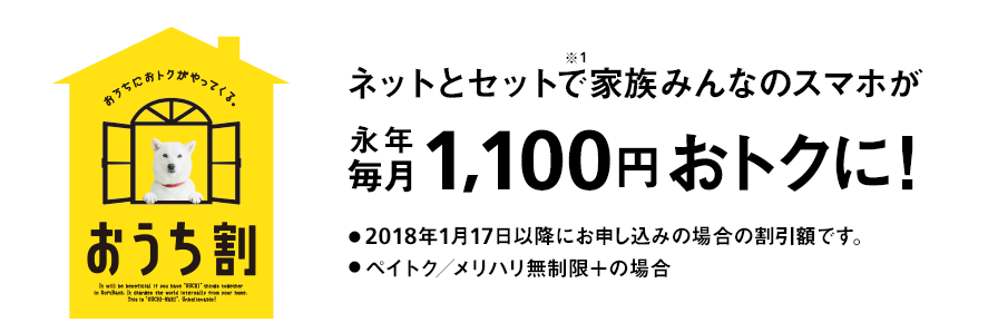 NURO 光　スマホ割　ソフトバンク　おうち割